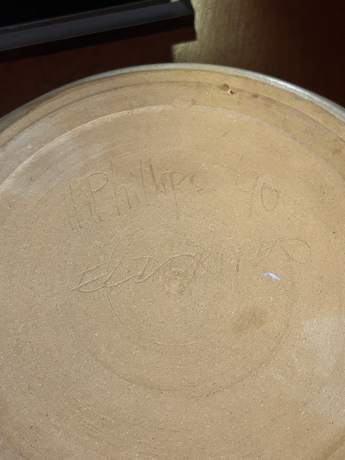 Howard Phillips El Dorado Studio Pottery Bowl 1990 Signed Australian 28cm