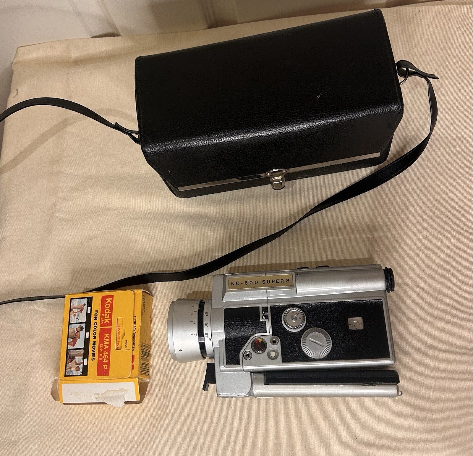 NC-600 Super 8 Movie Camera w/ Case & Kodak Film