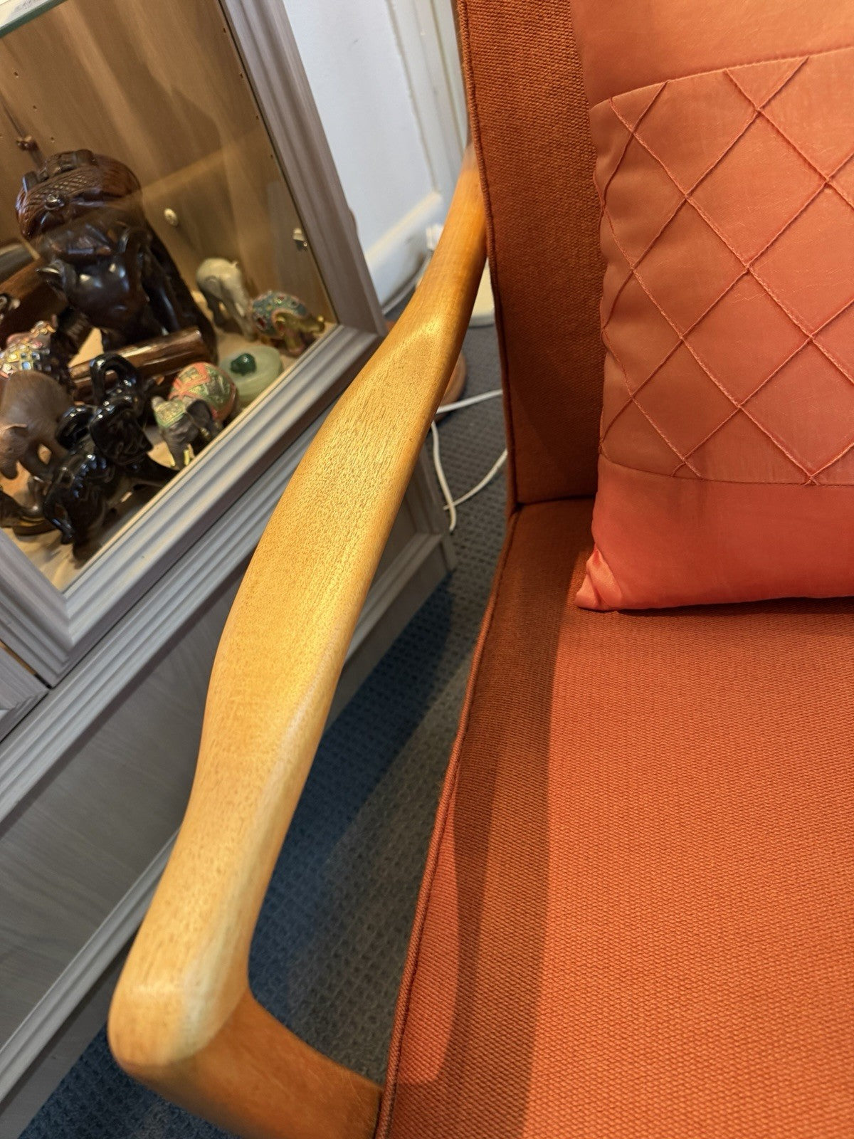 Dario Zoureff Armchair 1960s Australian MCM Restored Timber Original Fabric