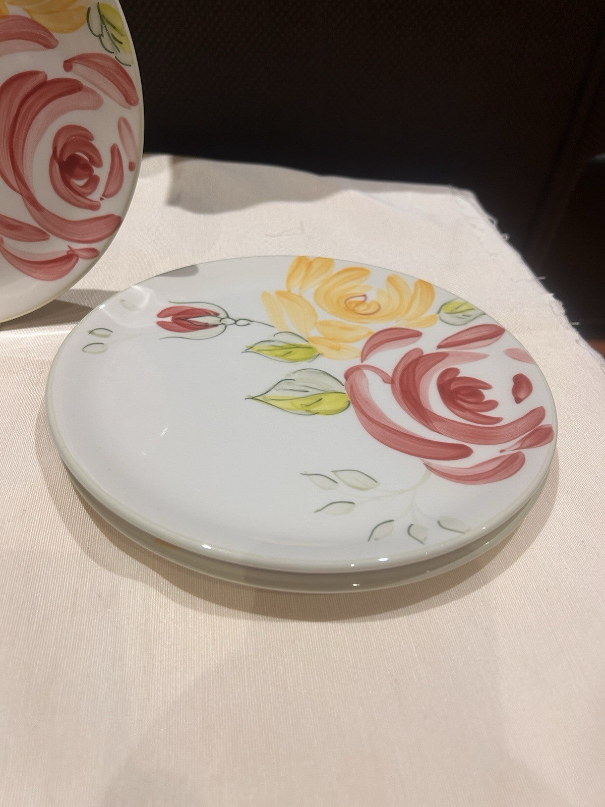 Royal Albert Rose Garden Floral Plates Set of 3 Bone China England 22cm