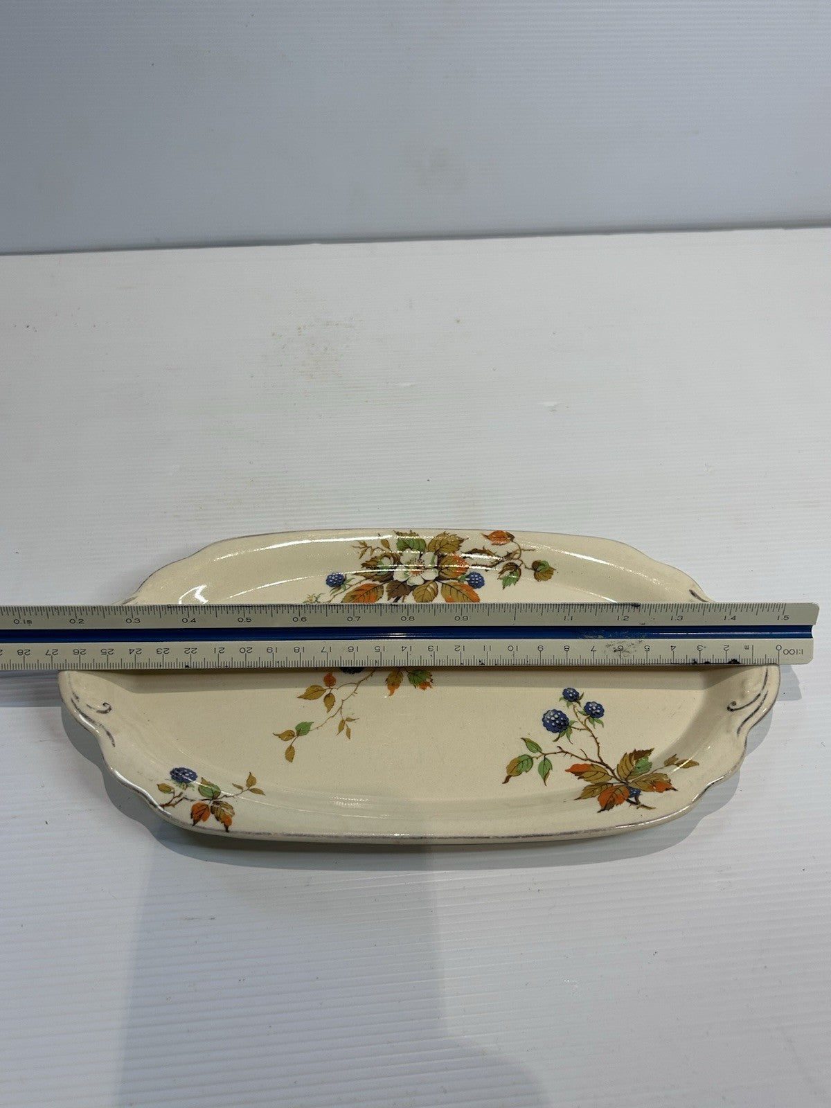 J&G Meakin Sunshine Blackberry Platter 26cm Art Deco England c1930s