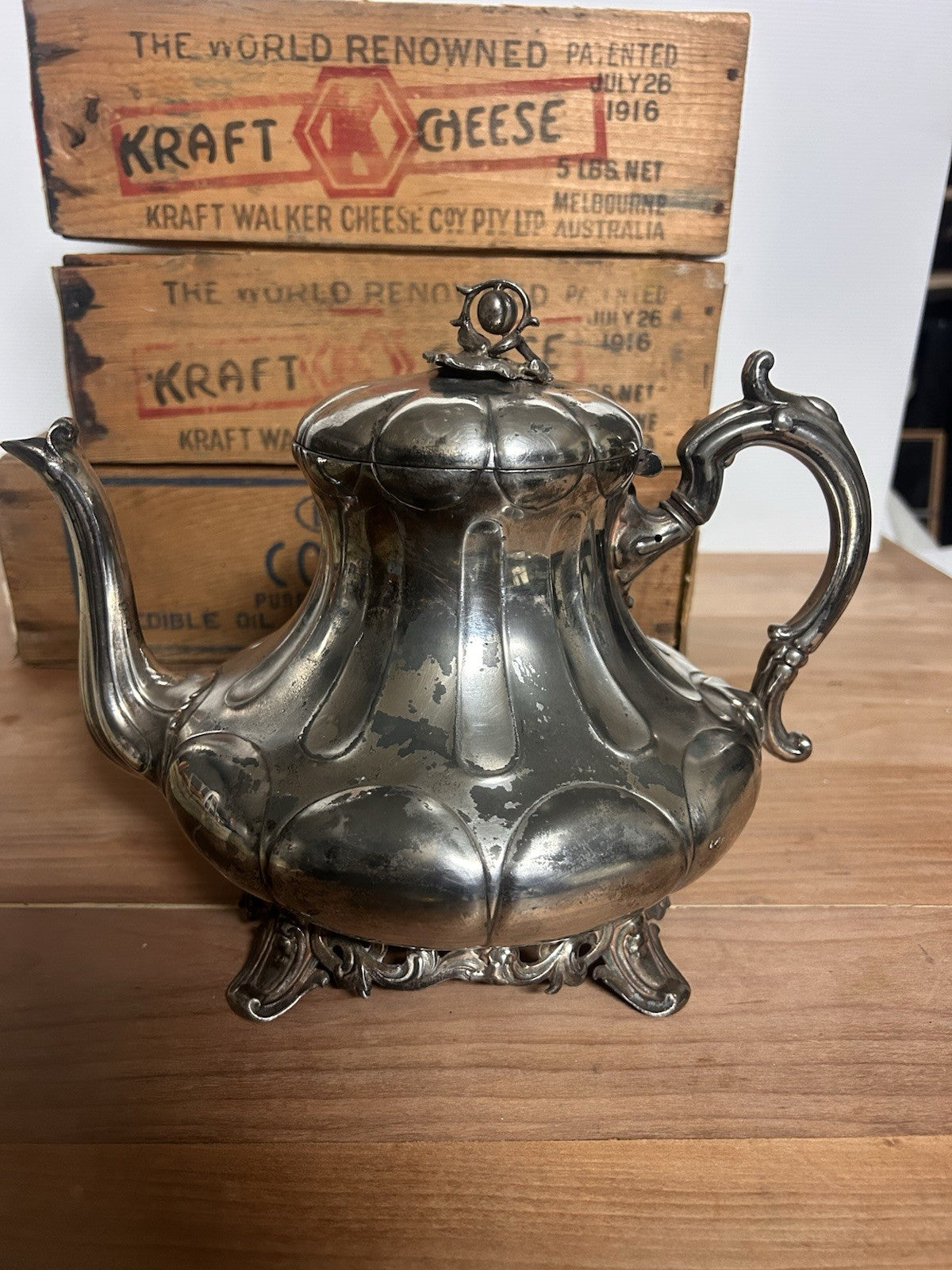 Antique Philip Ashberry & Sons Silverplate Teapot Sheffield No 1726 c1890s