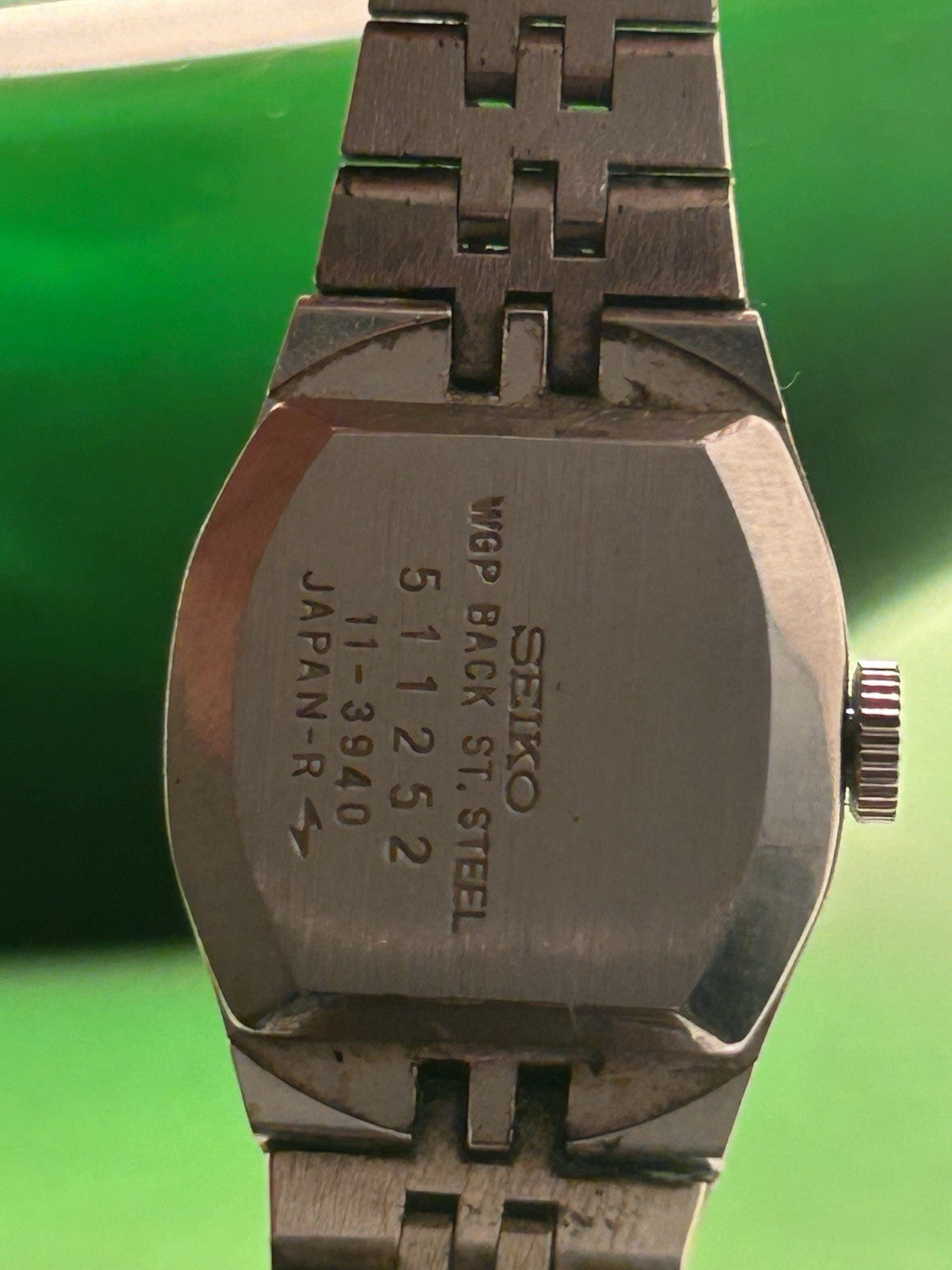 Vintage 1970s Seiko Manual Wind Watch WGP Case Stainless Back Ref 511252