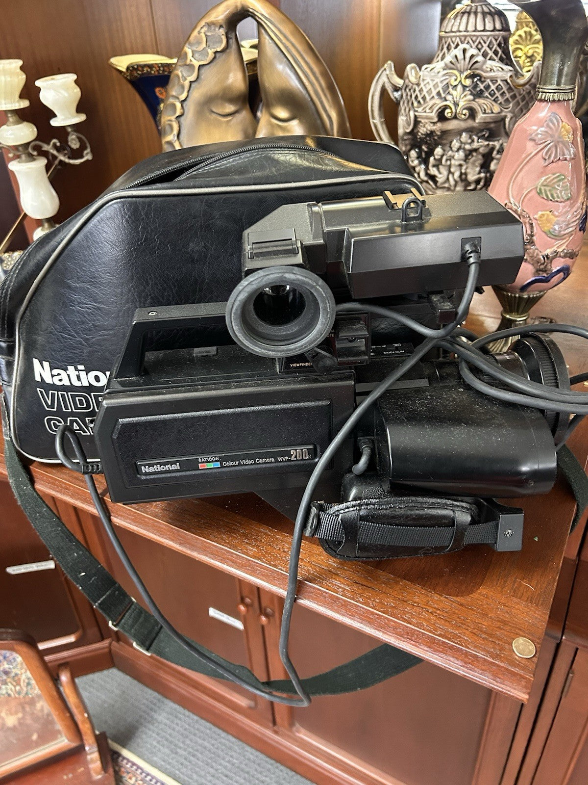 Vintage National Saticon VHS Video Camera WV-P200N + Original Bag