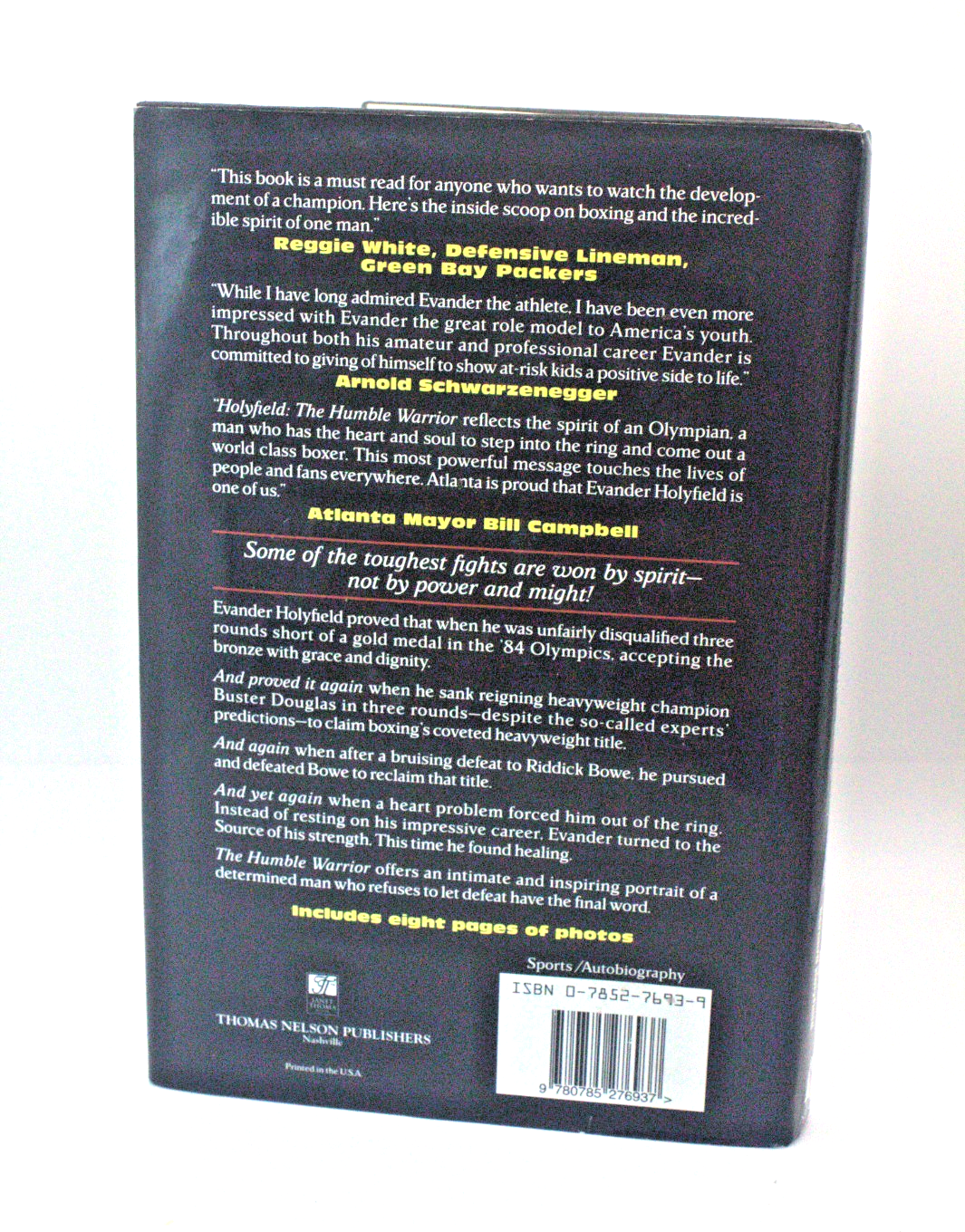 Evander Holyfield The Humble Warrior Signed HC 1996 Autographed Autobiography