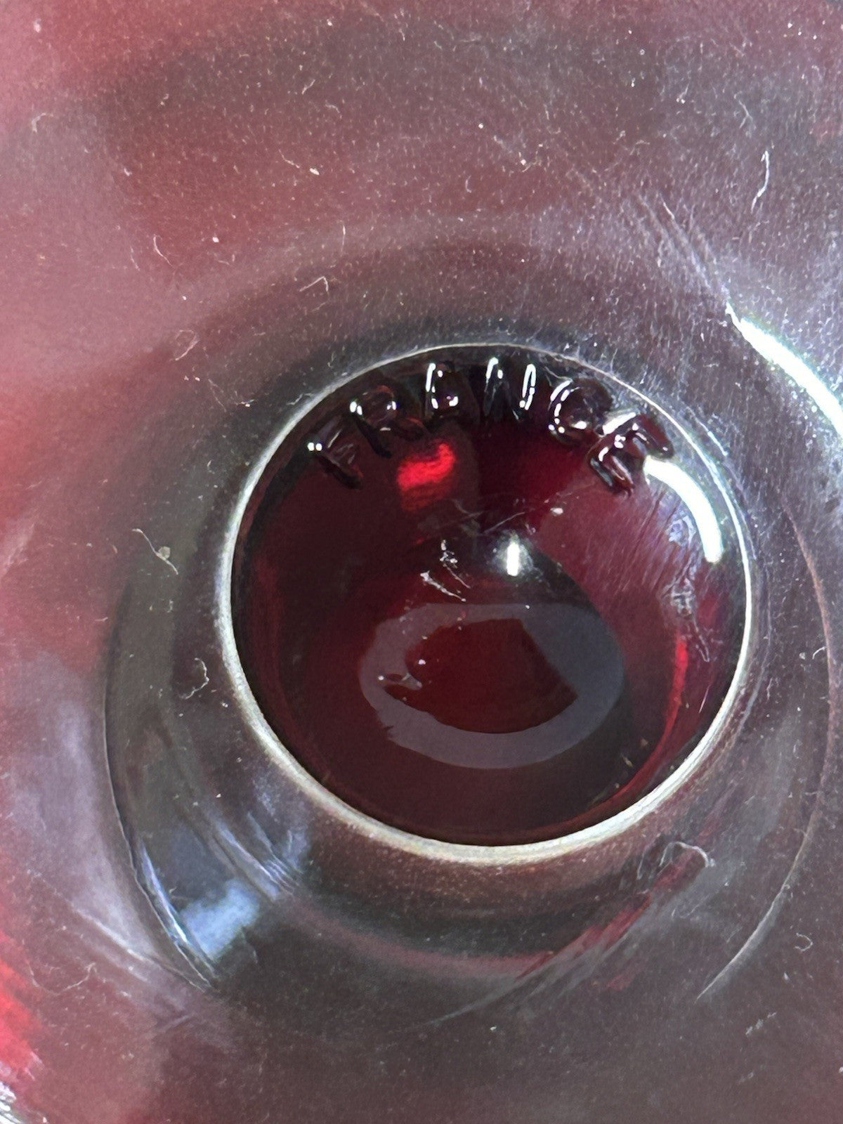 Set of 4 Vintage Luminarc France Ruby Red Dessert Glasses Compotes Retro