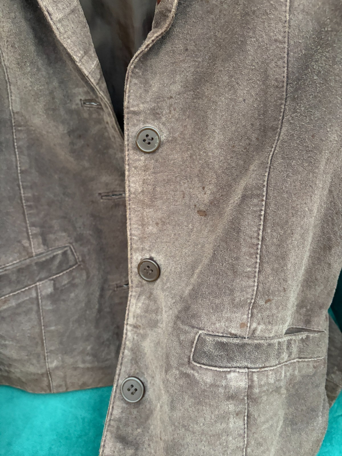 Anchor Blue Women's Brown Genuine Suede Leather Jacket – Size M