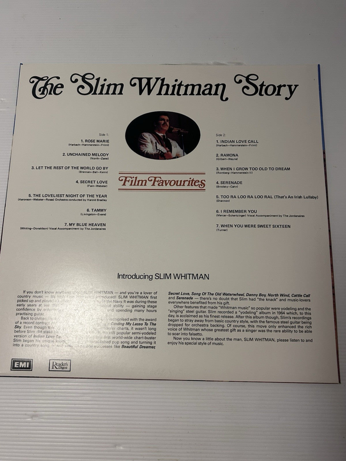 Slim Whitman – The Slim Whitman Story 6LP Box set Reader's Digest