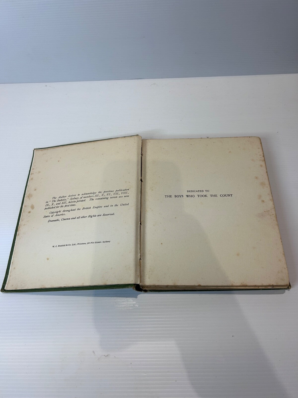 The Moods of Ginger Mick 1916 1st Ed C.J. Dennis HC Angus & Robertson Aus WWI