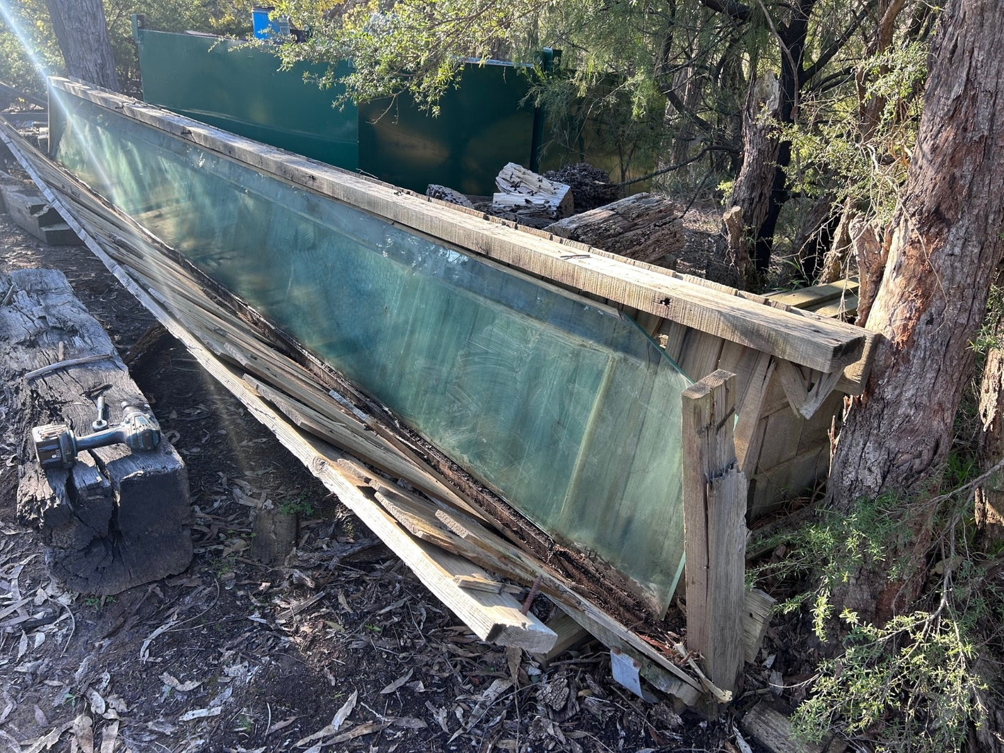 Rare 1960s Japanese Architectural Glass Panels x2 – NGV Provenance