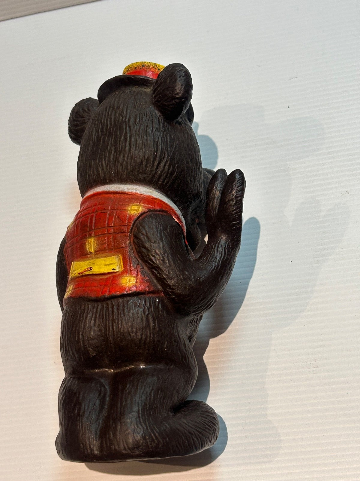 Vintage Humphrey B Bear Rubber Figurine 15cm Red Vest Hat Australian TV Icon