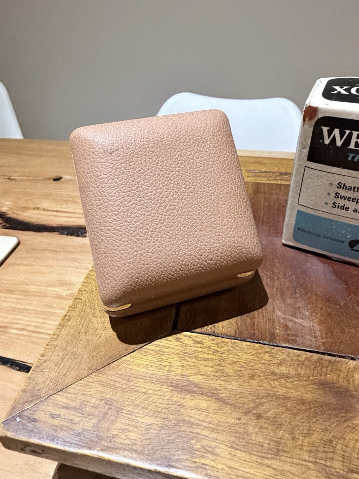Westclox Travel Alarm Clock w Box Vintage Folding Case Hong Kong