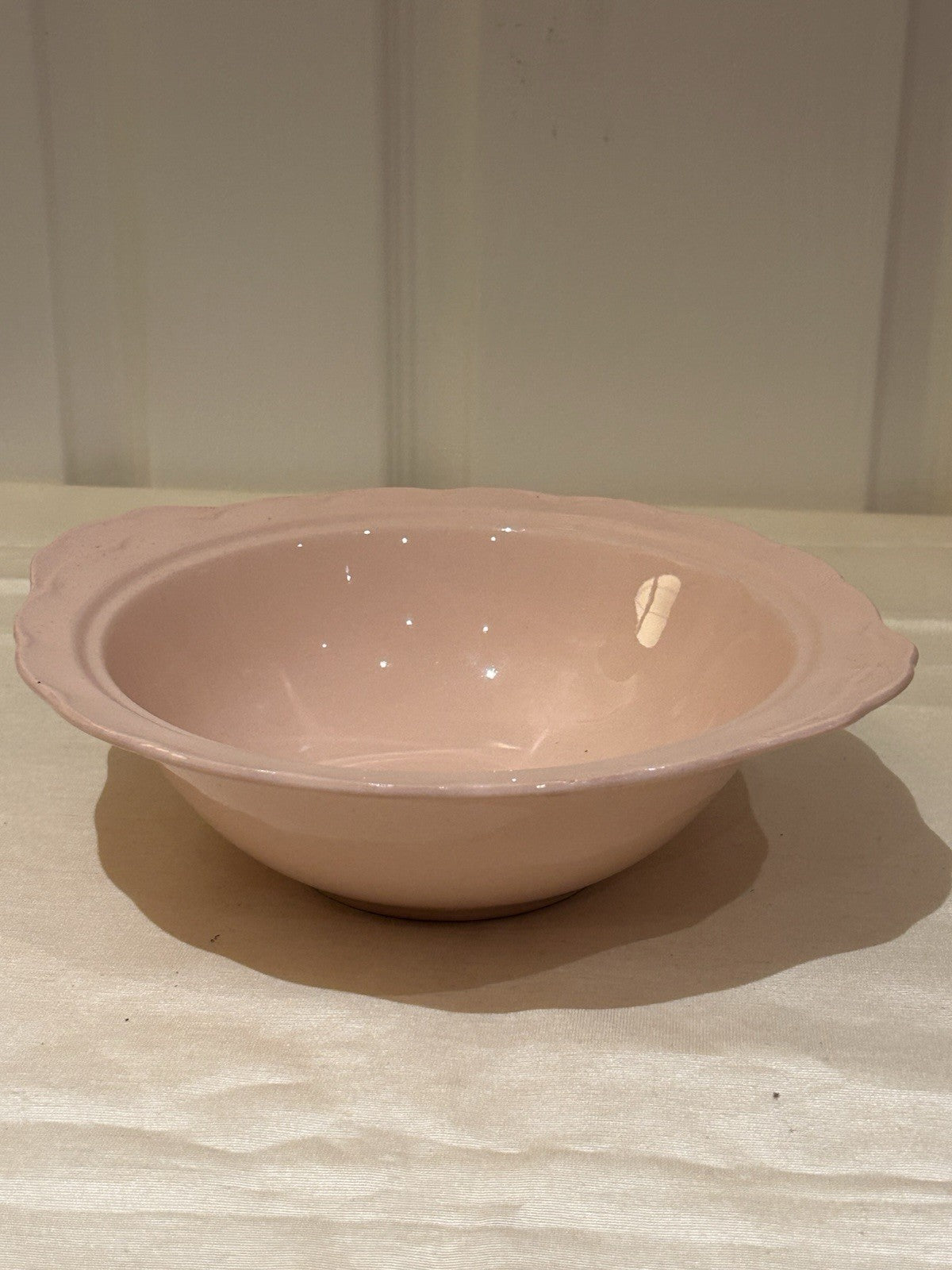 Vintage Grindley England Peach Petal Pink Serving Bowl 24cm 