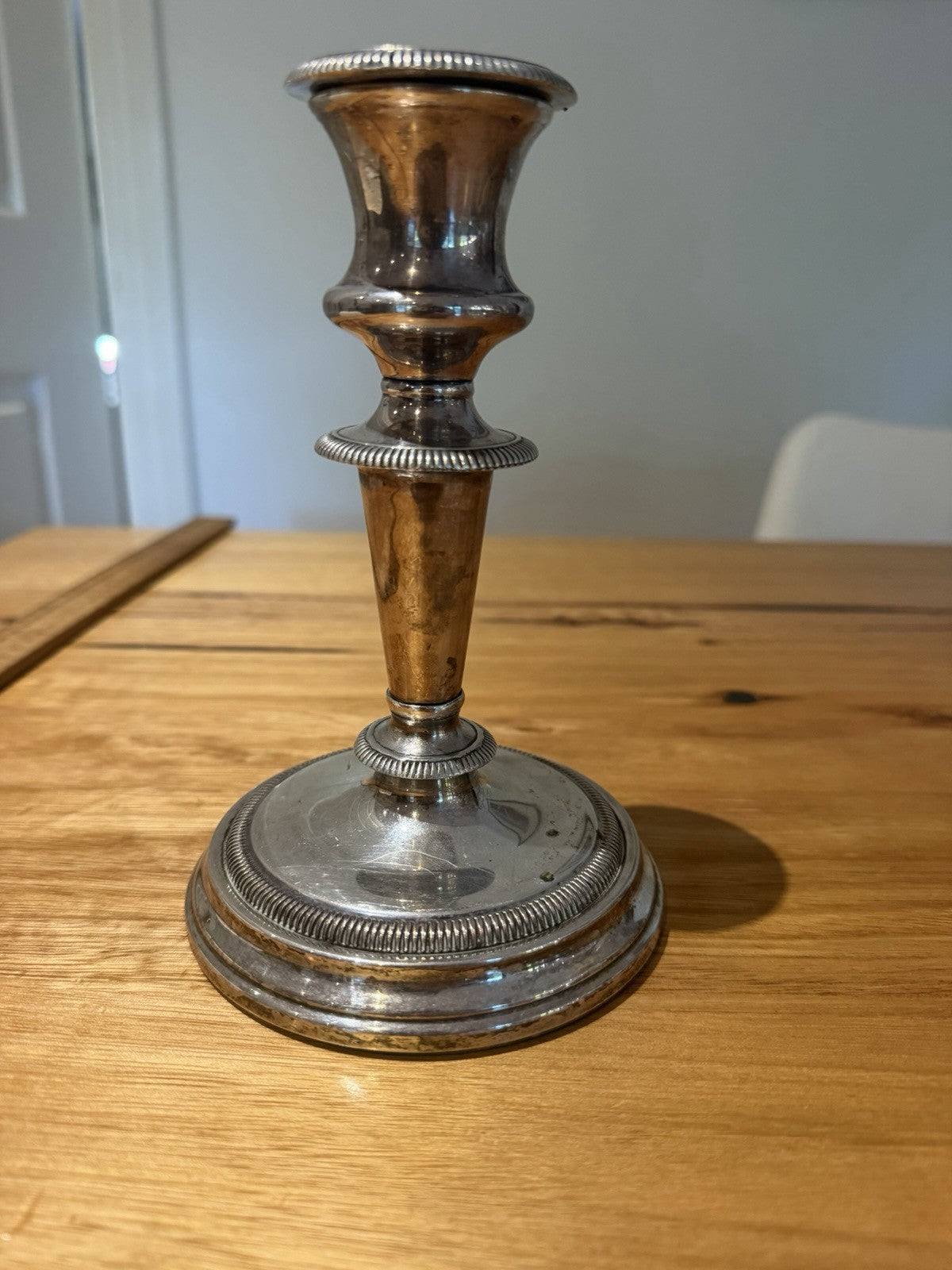 Vintage Strachan Old Sheffield Reproduction Silverplate Candlestick 17cm