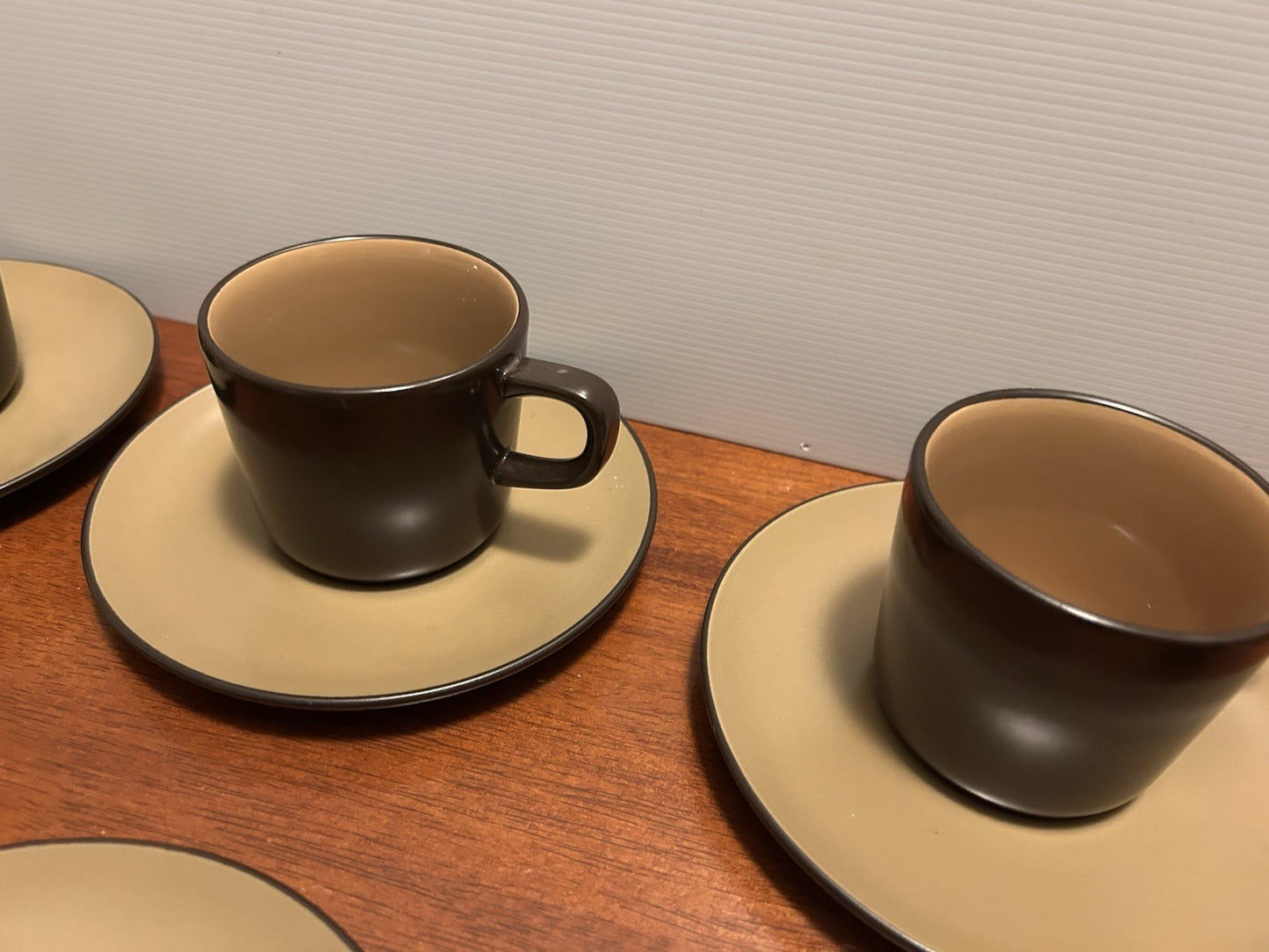 Mikasa Terra Stone Bronze Green J4001 Japan Coffee Set 5 Cups