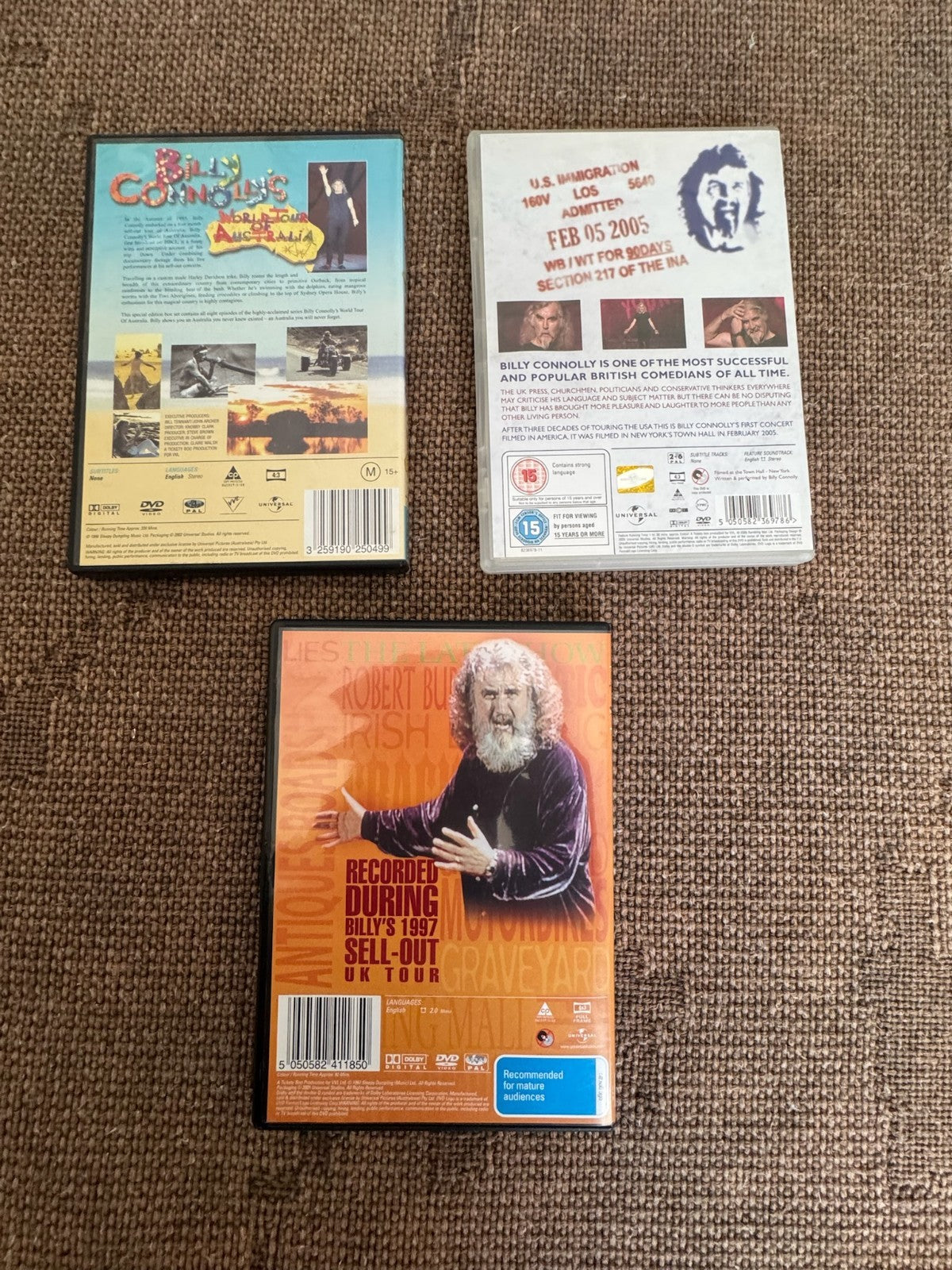 Billy Connolly DVD Bundle x3 – Live Shows + World Tour Australia Comedy Set