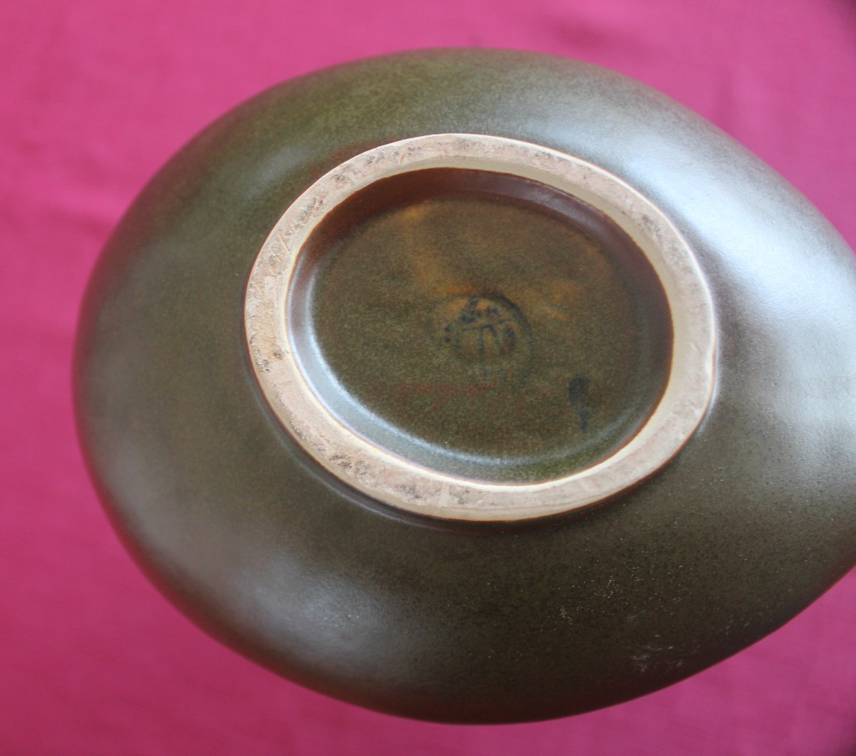 Vintage Studio Pottery Jug – Carved Leaf Motif | Mid-Century Modern