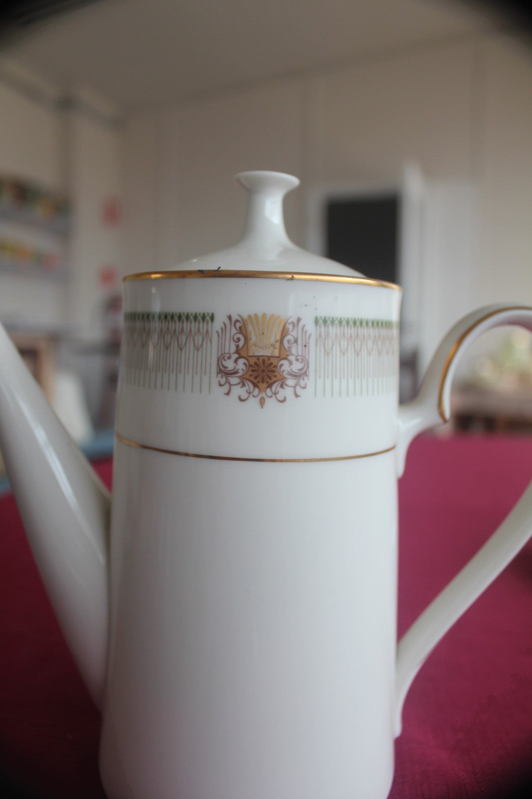 Noritake Chesterfield 7090 Coffee Service – 6 Cups Saucers Pot Sugar Japan