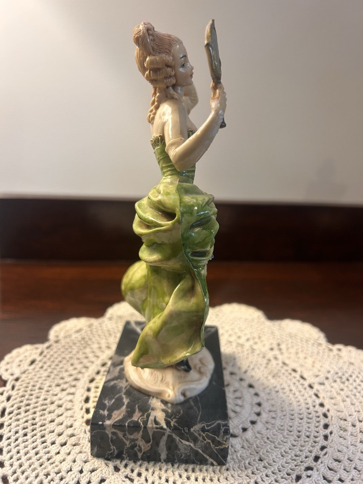 A Pair of Italian Depose Italy Figurines on Carrara Marble