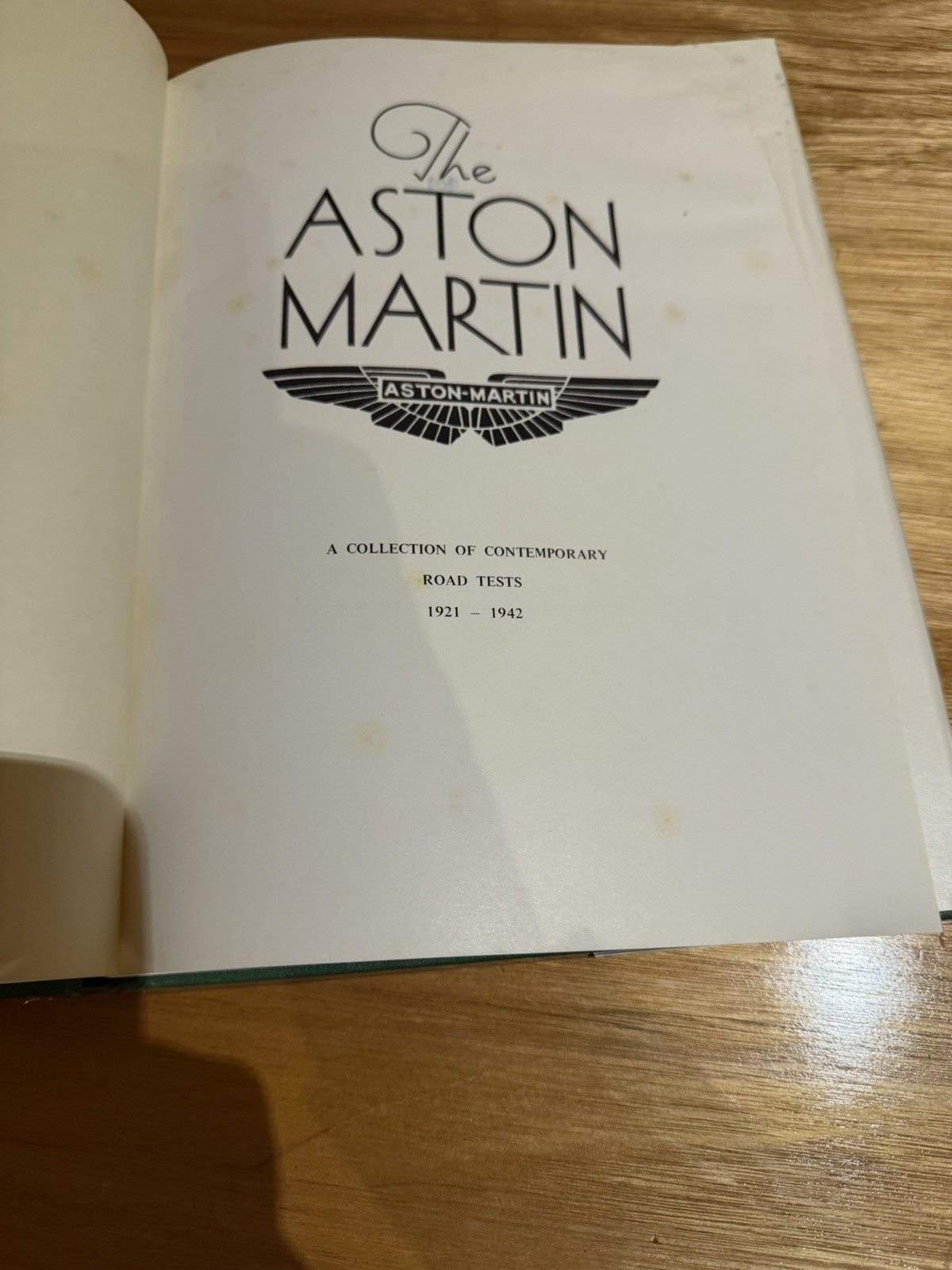 Aston Martin Contemporary Road Tests 1921-1942 Ltd Ed #909/1000 HC AMF Book