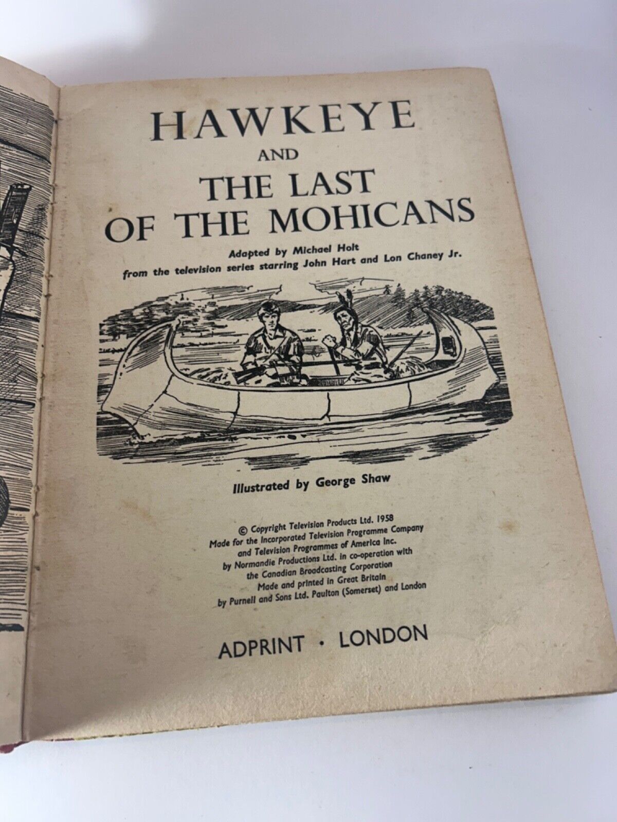 Hawkeye and the Last of the Mohicans Annual No 1 by Michael Holt-Hardback 1958