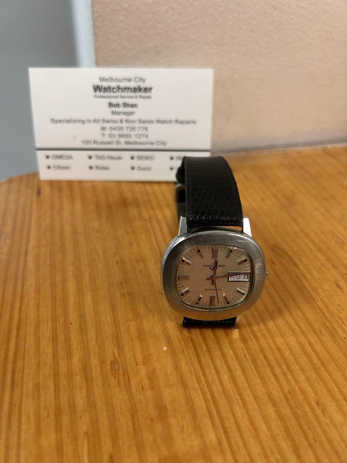 Ulysse Nardin Automatic Day Date Vintage 1970s Swiss Serviced Watch