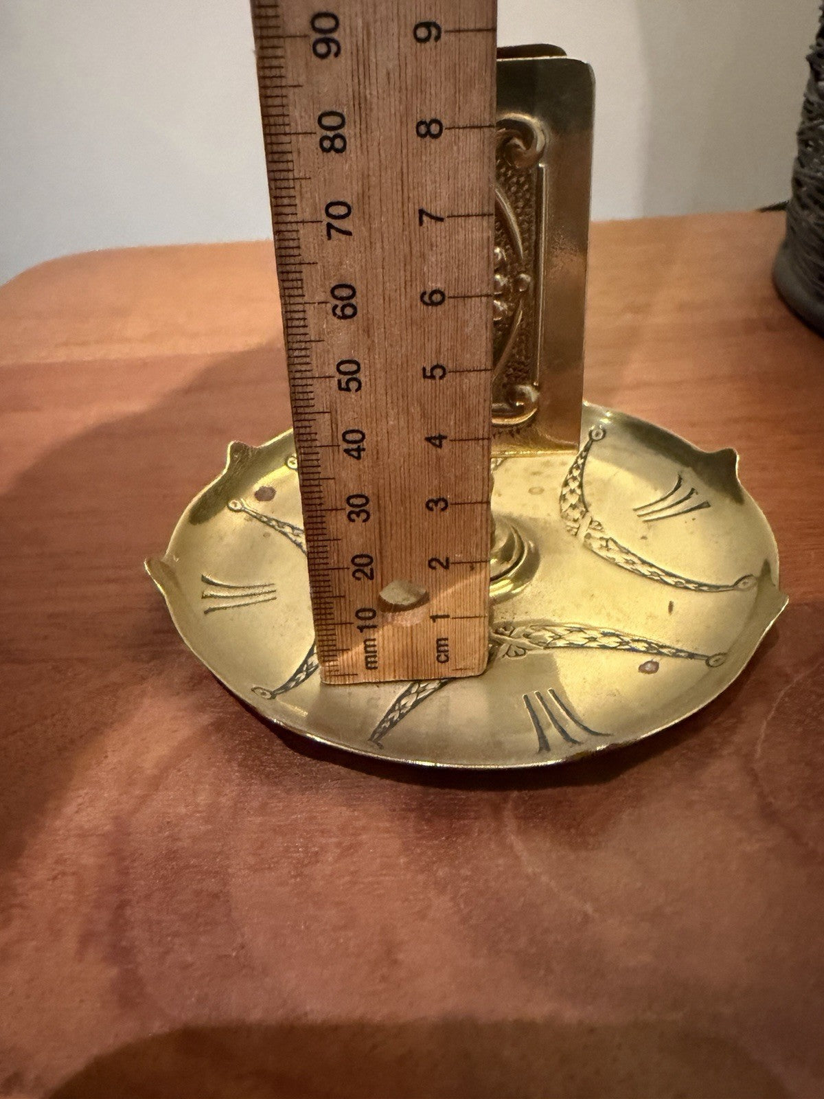 Antique German GES GESCH Brass Matchbox Holder Ashtray Art Nouveau Jugendstil