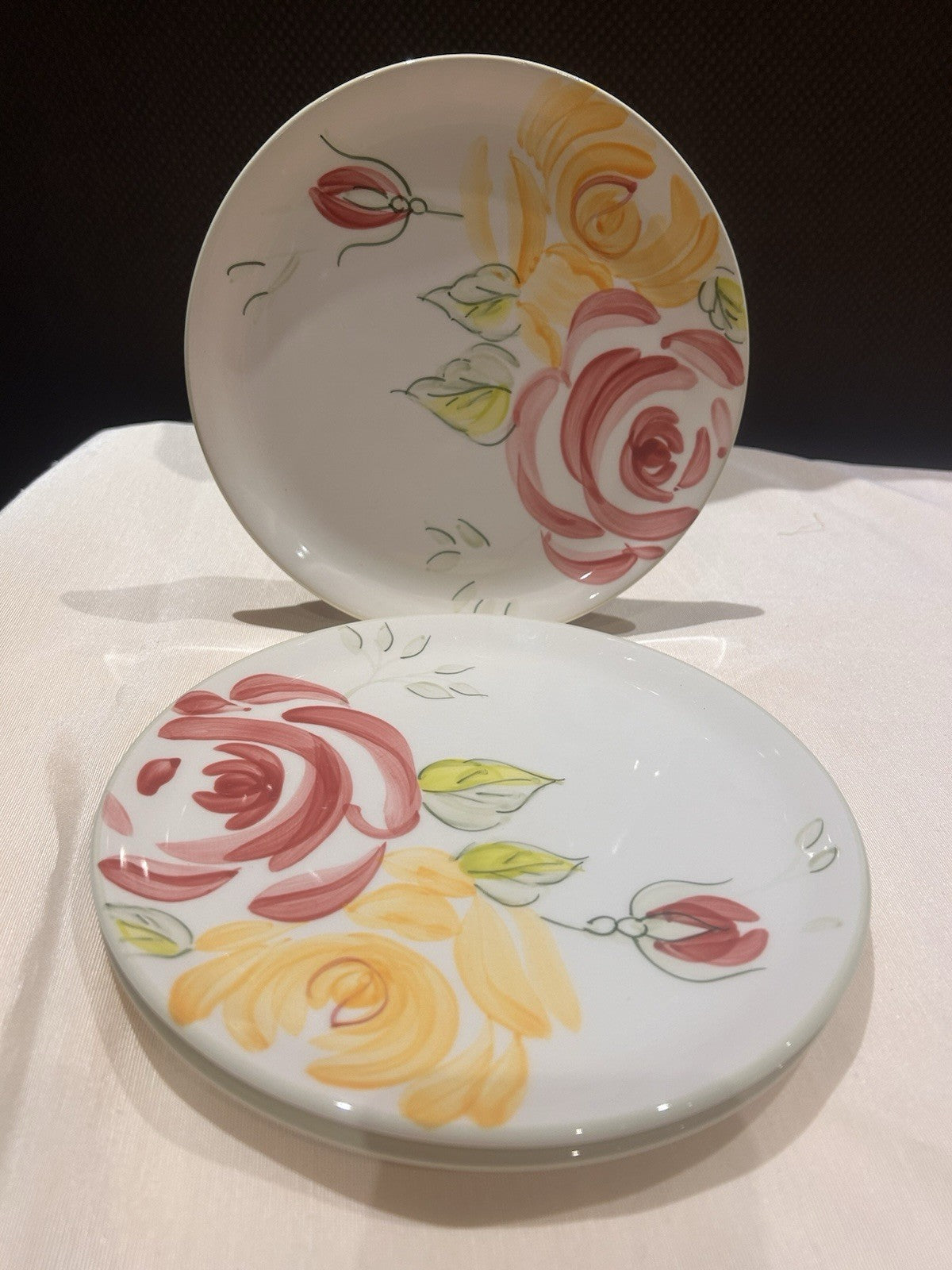 Royal Albert Rose Garden Floral Plates Set of 3 Bone China England 22cm