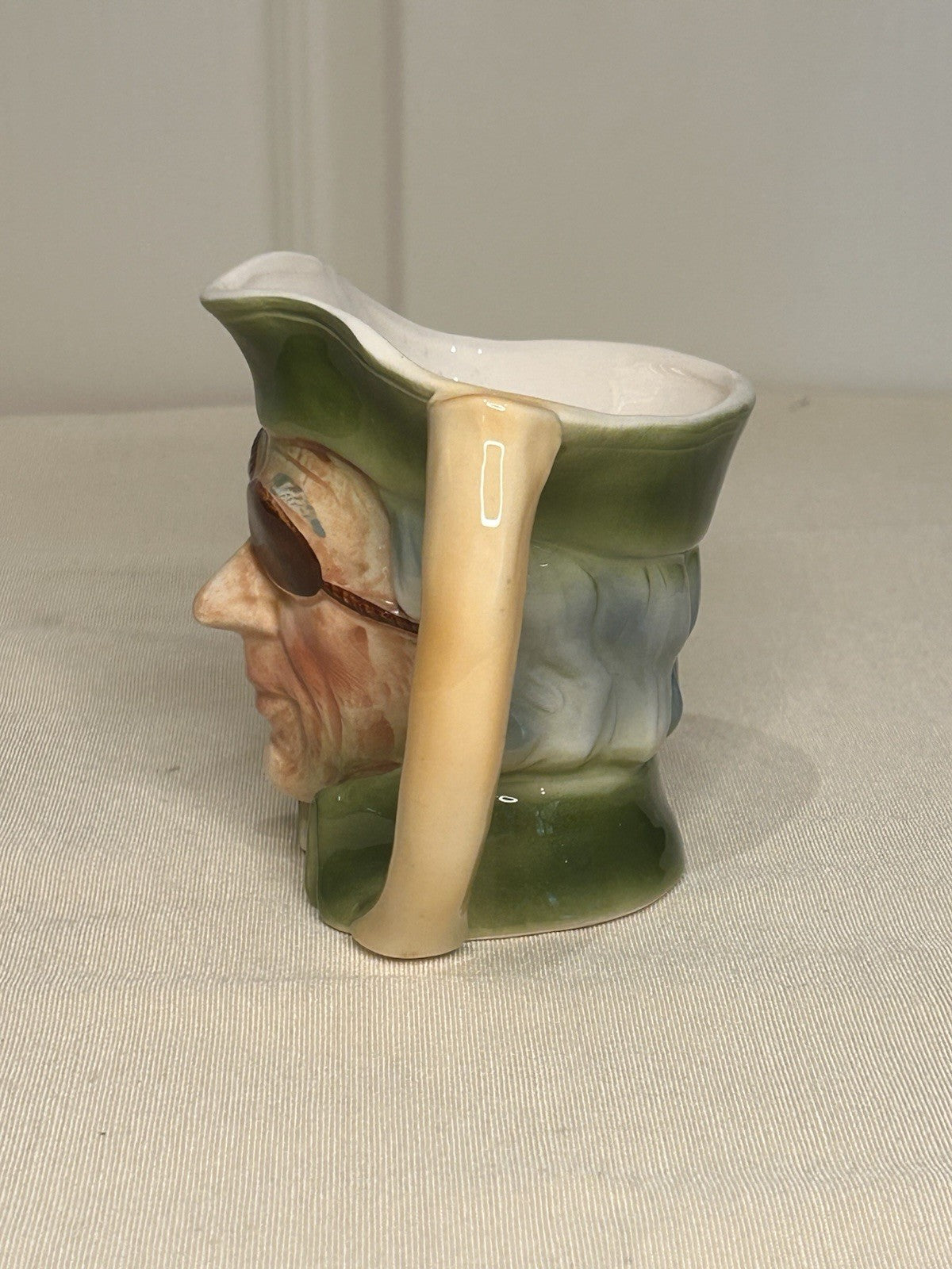 Vintage Pirate Character Jug Mug Japan 11cm Hand-Painted Ceramic Face Jug