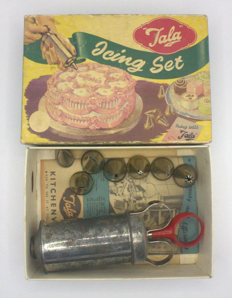 Tala Icing Set with Original Box & Instruction Leaflet – c.1940s–50s