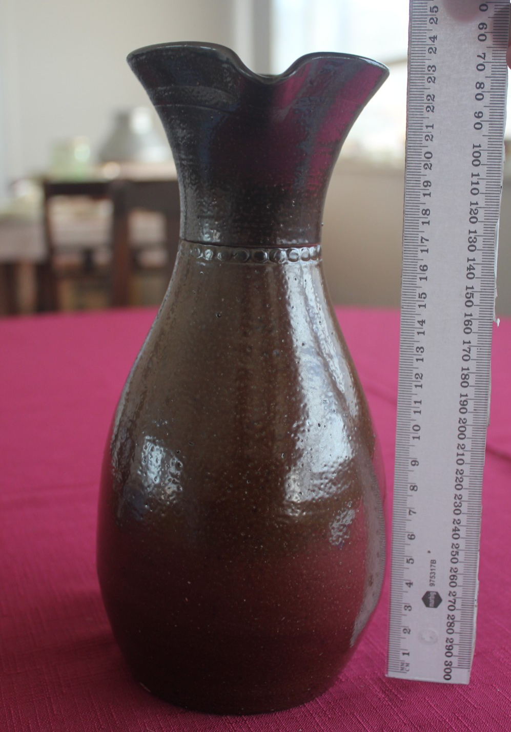 Vintage Bendigo Pottery Wine Carafe & Goblet Set