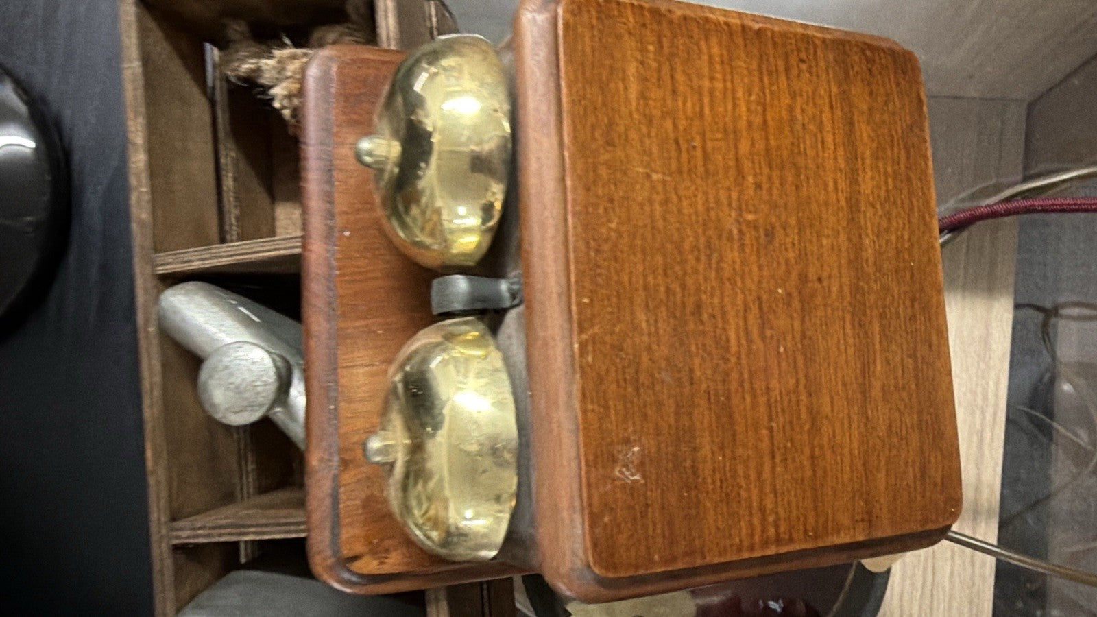 Vintage PMG Candlestick Telephone Timber Ringer Box Restored 1993 Antique