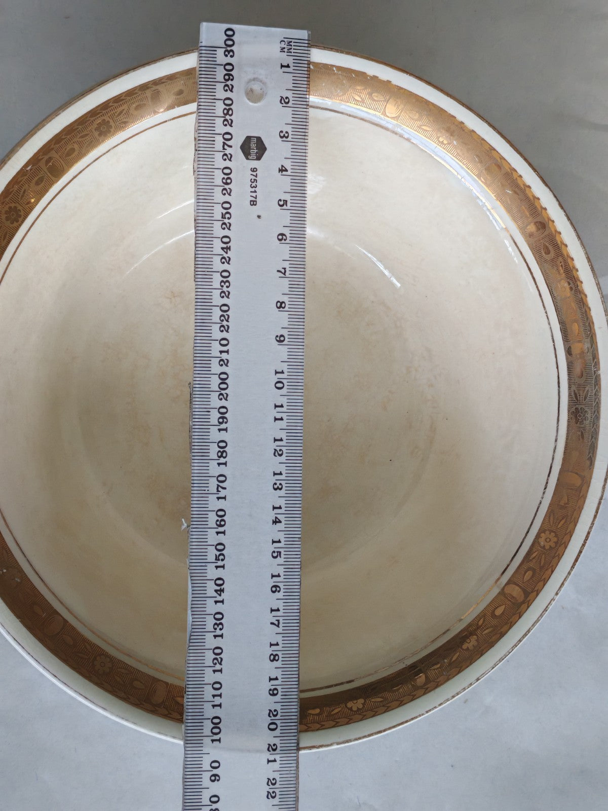 Vintage Burleigh Ware Creamware Serving Bowl - Burgess & Leigh