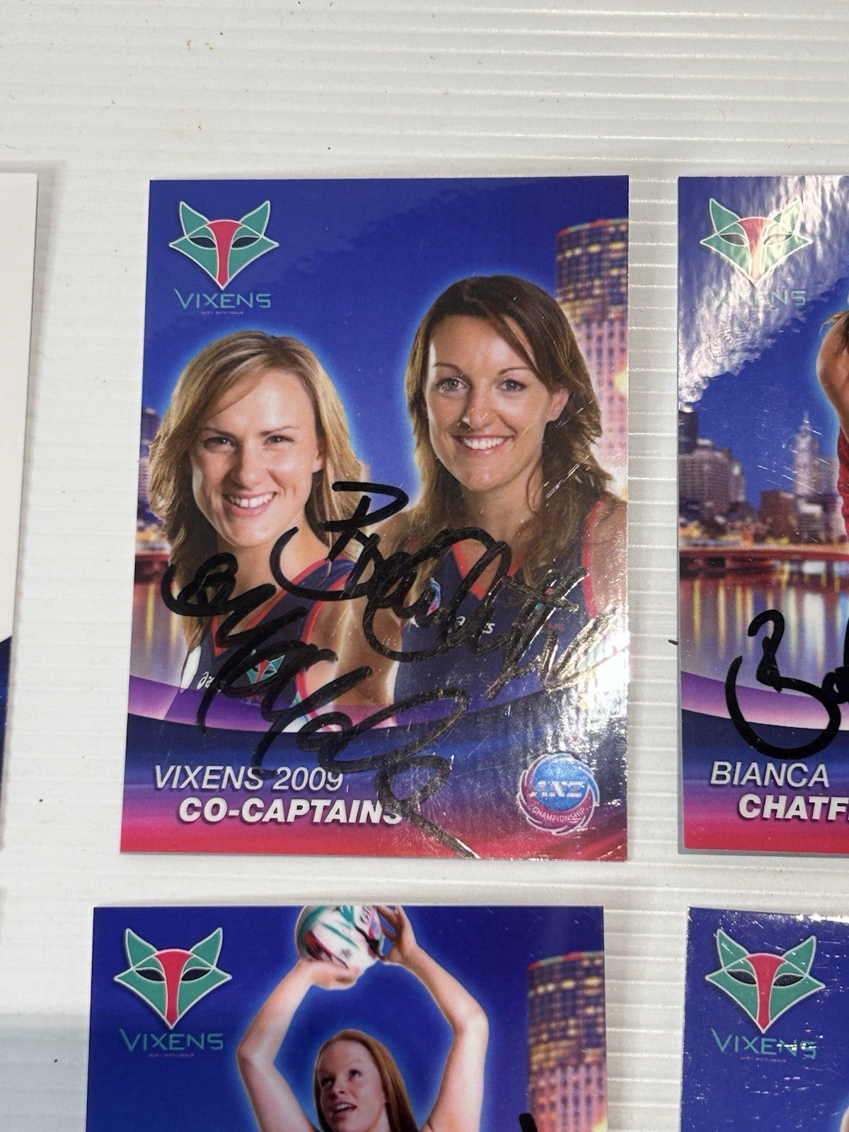 2009 Melbourne Vixens Signed Card Set Netball Premiers McMahon Chatfield