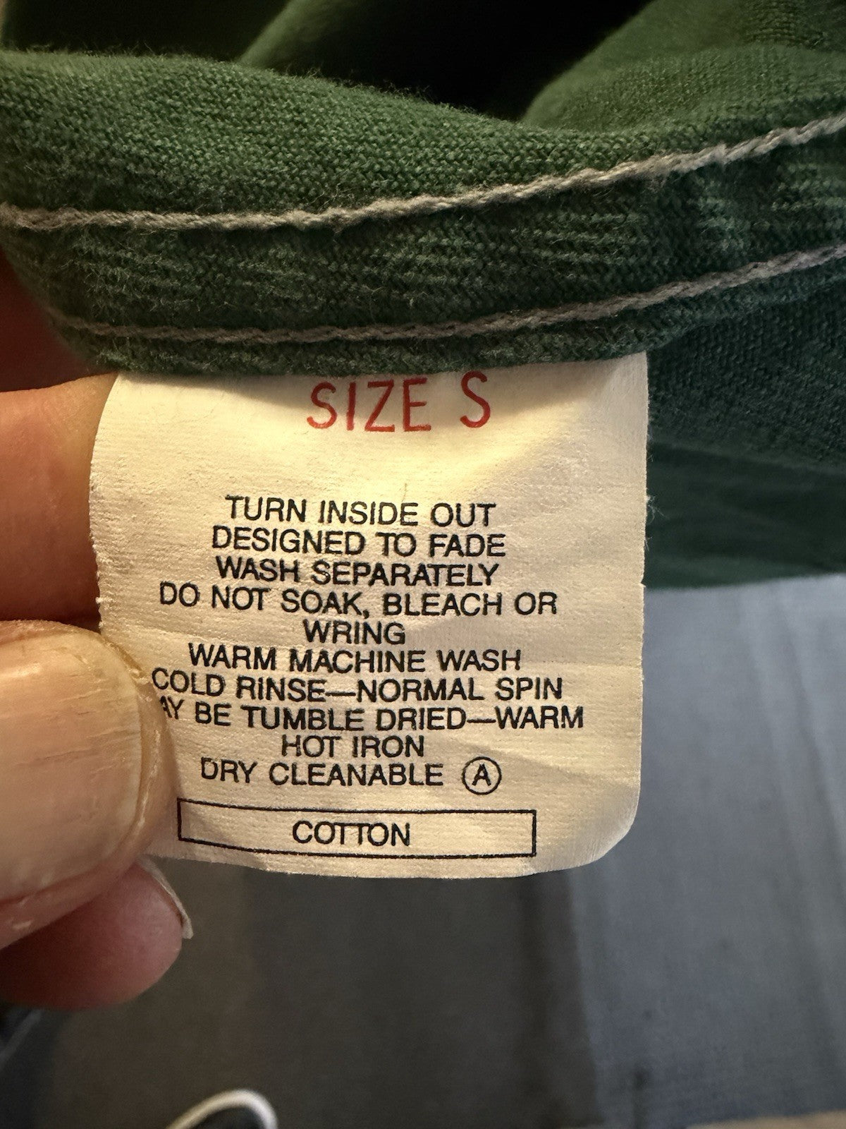 Vintage 1991 Levi’s Black Tab Green Denim Trucker Jacket Size S 90s 8540