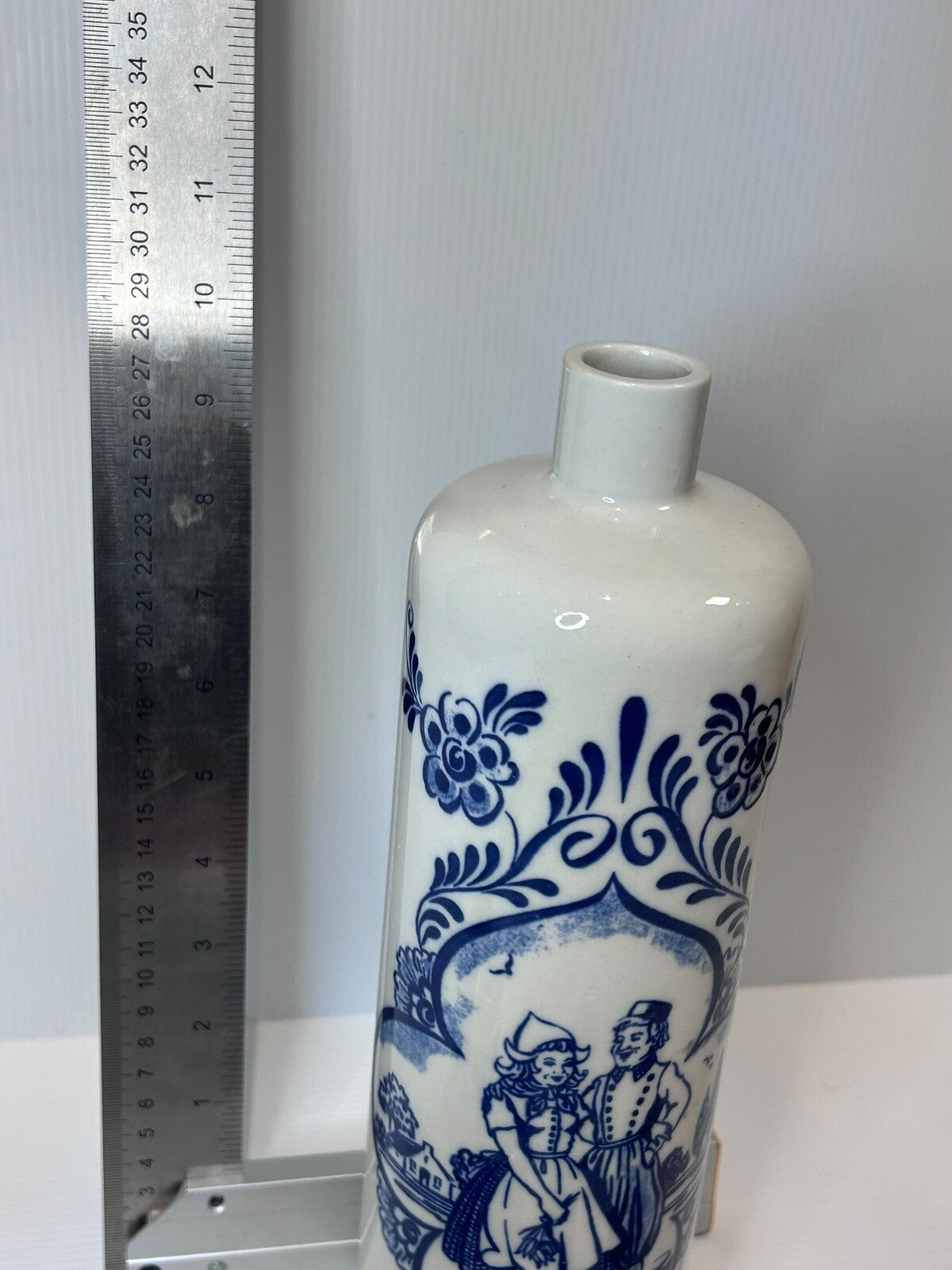Vintage 1970s-80s Ceramarte Blue & White Ceramic Decanter & 5 Shot Glasses – Dut