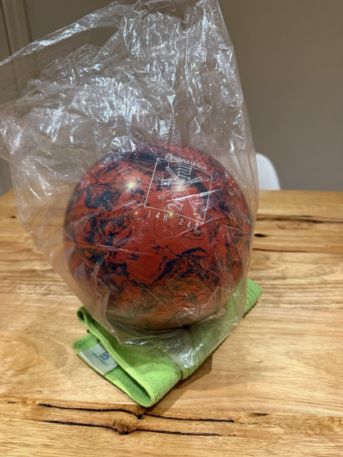 Vintage Brunswick Mixer II Bowling Ball Set c.1968–1970 Undrilled Bag And Shoes