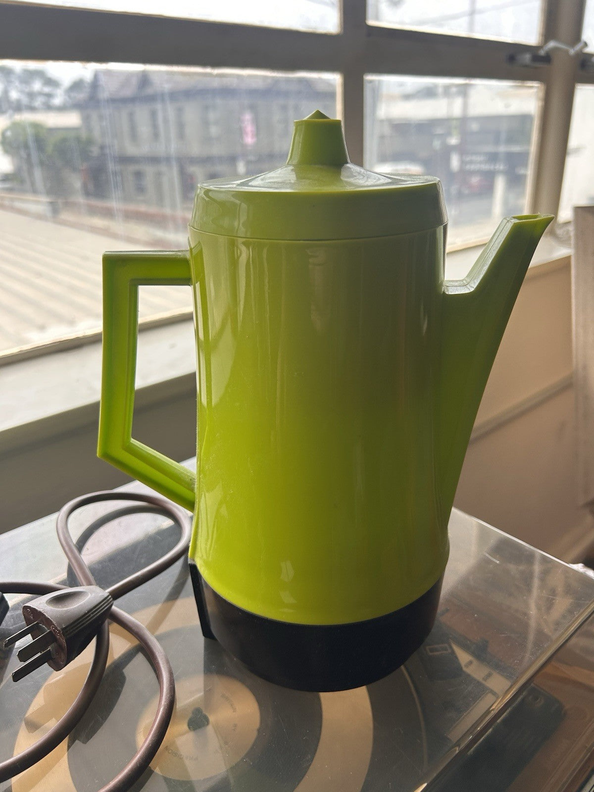 Vintage GE Poly-Brew Electric Coffee Percolator Avocado Green Mid Century