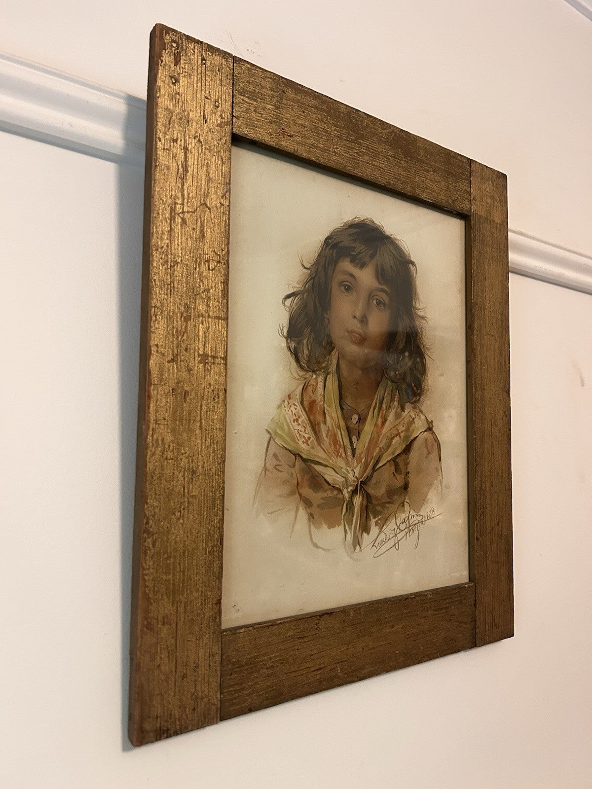 Antique 1889 Ludwig Passini Art Journal Chromolithograph Framed