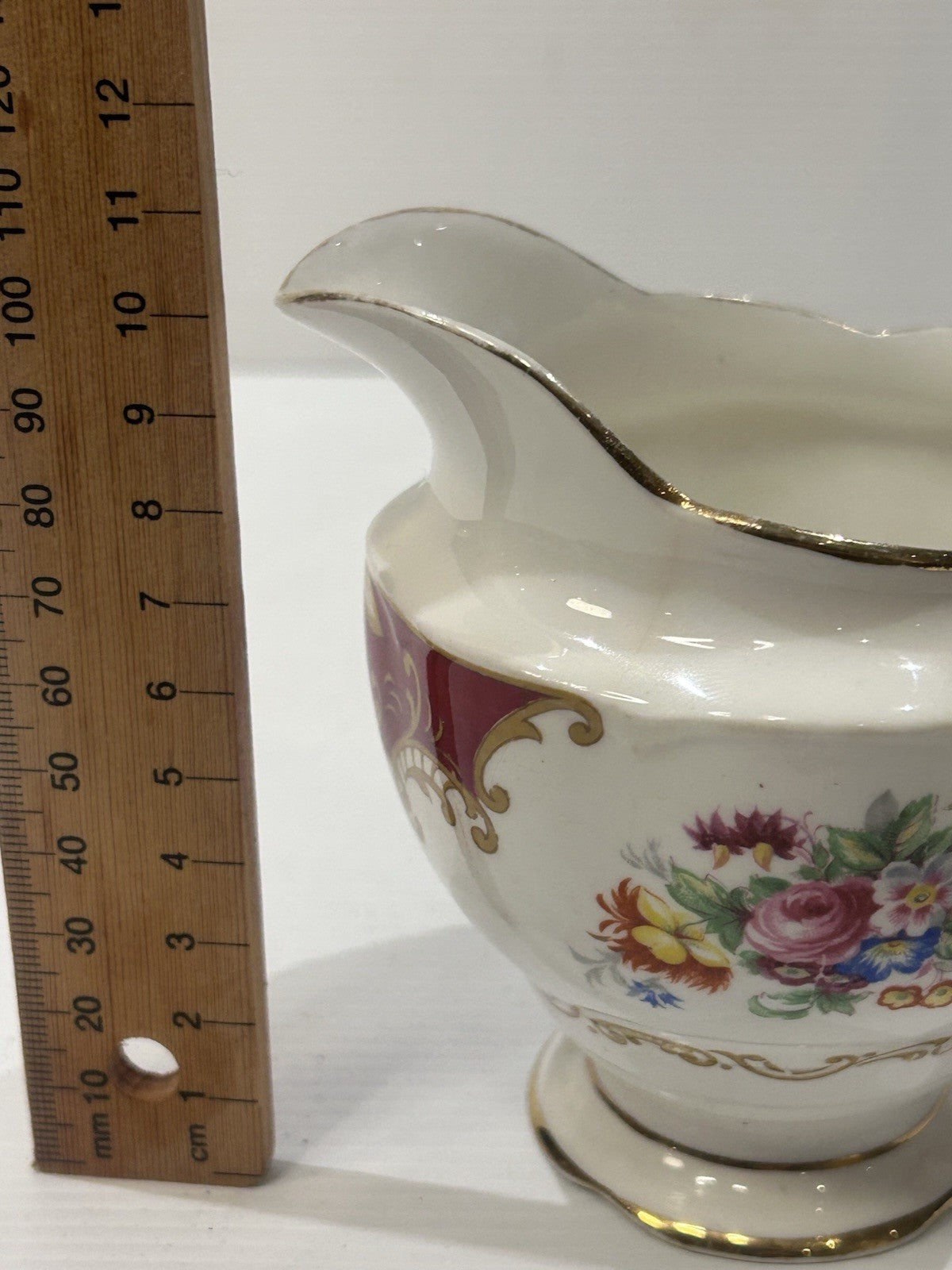 Royal Albert Canterbury Creamer Jug Bone China England Floral Gilt