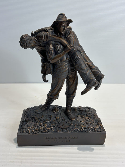 Leslie “Bull” Allen 1943 Bronze Figurine Australian WWII Hero 22cm Statue