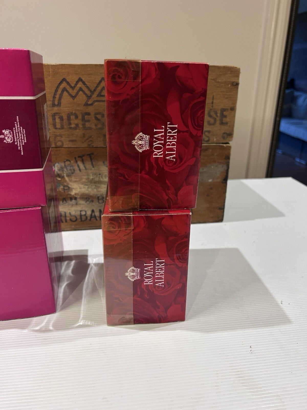 Royal Albert Old Country Roses Musical Christmas Ornaments Set of 5 MIB