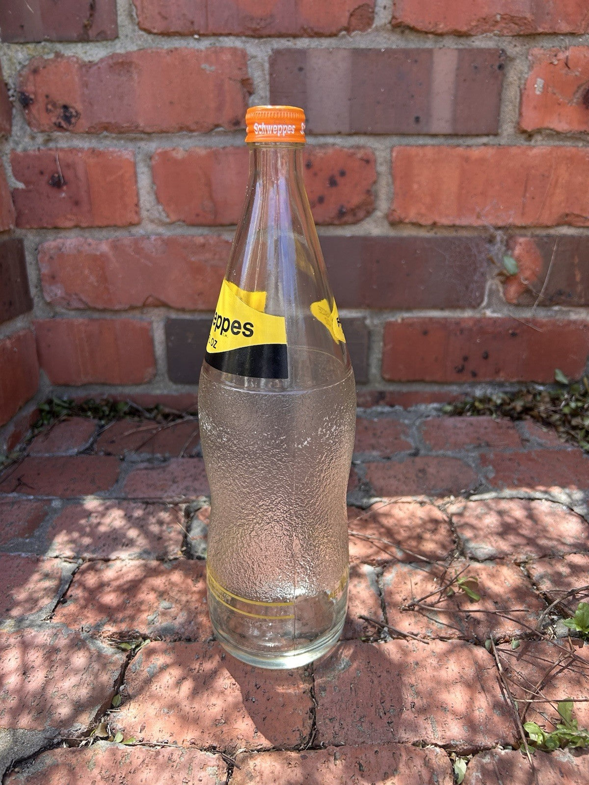 Vintage Schweppes 32oz Glass Bottle Family Size Australian Return Bottle 1960s