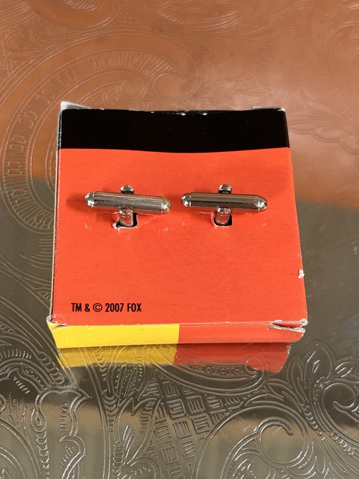 The Simpsons Duff Beer Cufflinks “Dufflinks” 2007 FOX Novelty Gift Boxed