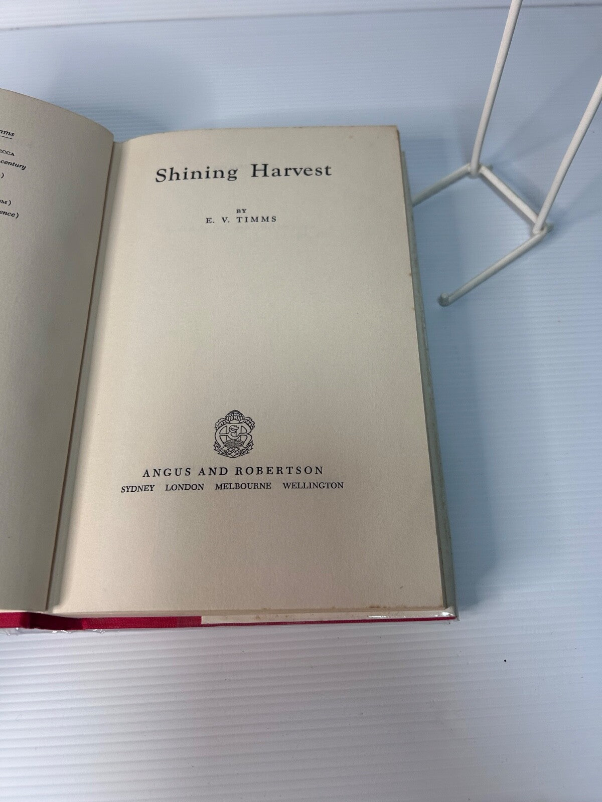 Shining Harvest E.V. Timms 1956 HC DJ Angus & Robertson 1st Ed Australia