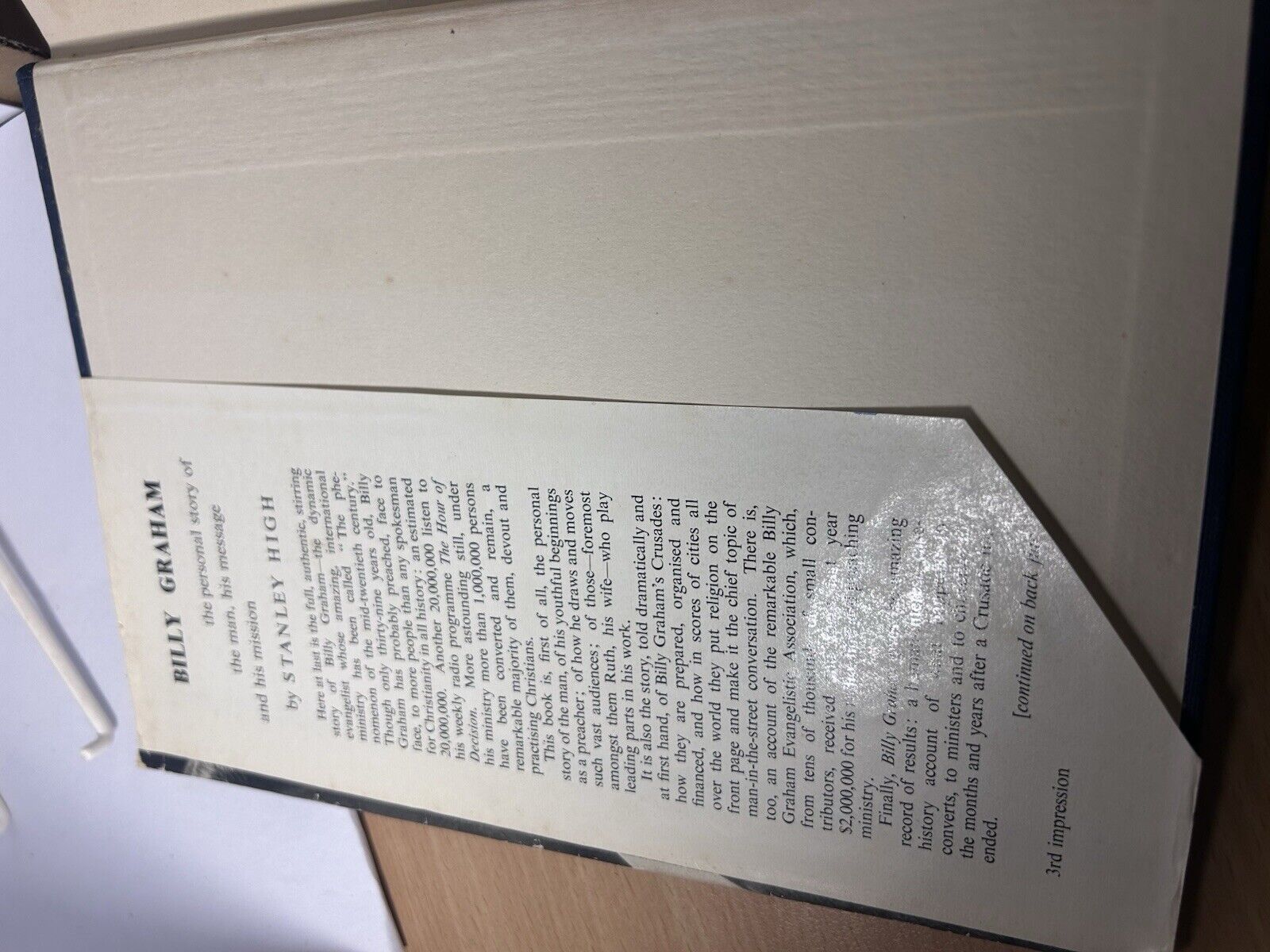 Billy Graham The Personal Story of the Man His Message & His Mission Vtg 1958 HC