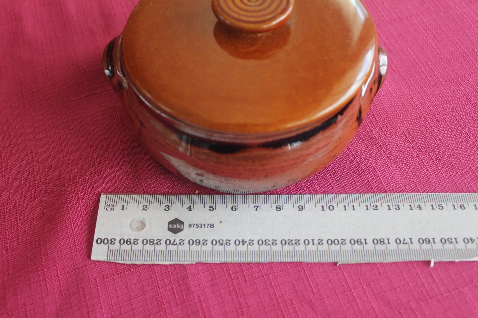 Vintage Studio Pottery Lidded Casserole / Covered Dish – Earthy Brown Glaze