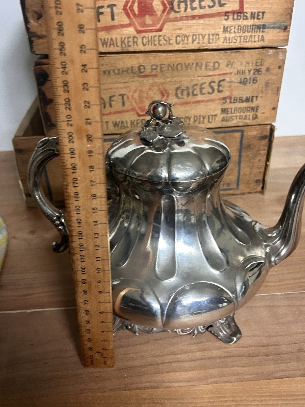 Antique Philip Ashberry & Sons Silverplate Teapot Sheffield No 1726 c1890s