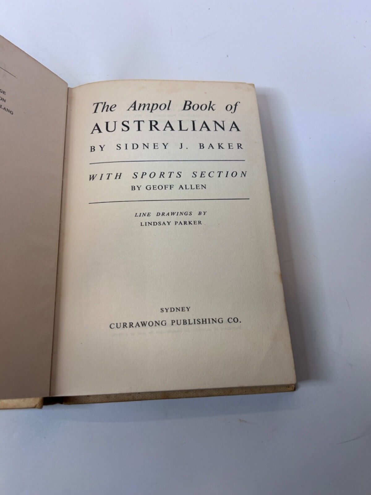 The Ampol Book of Australiana 1963 Trivia Australian history war sport HC