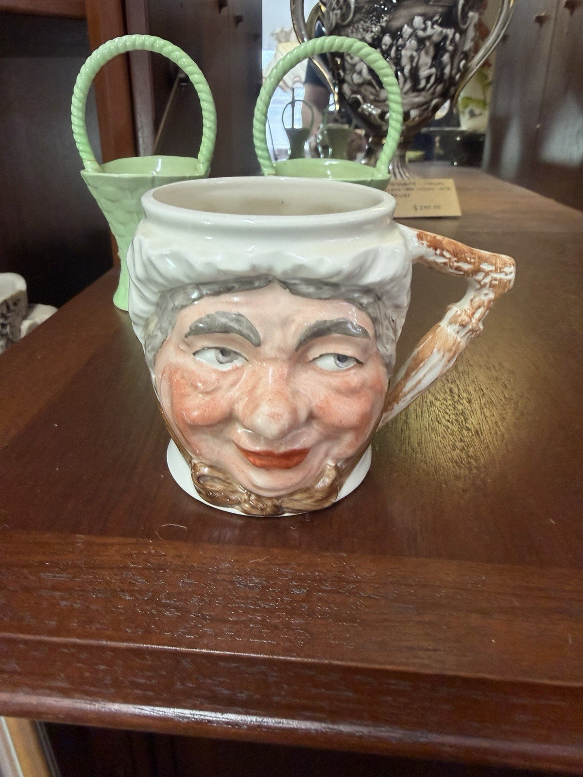 Vintage Lancaster Sandland Sairey Gamp Character Jug Dickens England c1950s